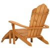 vidaXL Chaise de jardin Adirondack et repose-pieds bois de teck solide