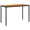 vidaXL Table de jardin avec dessus en bois d'acacia noir 115x54x74 cm
