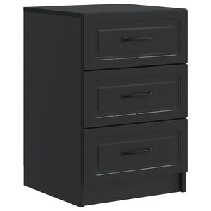 vidaXL Cabinet de chevet Noir 43 x 41 x 63,5 cm Bois d'ing&eacute;nierie