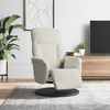 vidaXL Fauteuil inclinable de massage avec repose-pieds cr&egrave;me velours