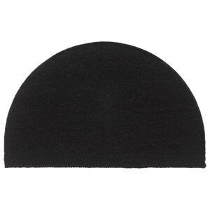 vidaXL Tapis de porte noir demi-rond 50x80 cm fibre de coco touffet&eacute;