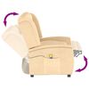 vidaXL Fauteuil de massage inclinable 4 places crème tissu microfibre