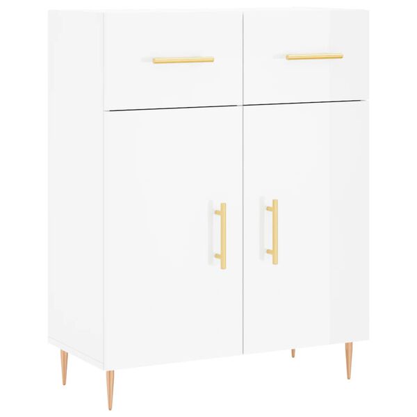 vidaXL Buffet Blanc brillant 69,5x34x90 cm Bois d'ingénierie