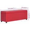 vidaXL Banc avec compartiment de rangement 116 cm Rouge Similicuir