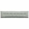 vidaXL Coussin de Dos Gris clair 200 x 50 cm Tissu en velours c&ocirc;tel&eacute;