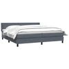vidaXL Sommier &agrave; lattes de lit et matelas gris fonc&eacute; 200x210cm velours