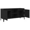 vidaXL Meuble TV Ch&ecirc;ne noir 102 x 35 x 50 cm Bois d'ing&eacute;nierie