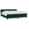 vidaXL Sommier &agrave; lattes de lit et matelas vert fonc&eacute; 180x220cm velours