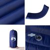 vidaXL Matelas de camping autogonflant oreiller 1 personne bleu marine