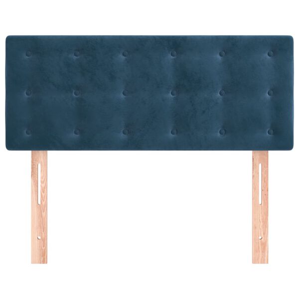 vidaXL T&ecirc;te de lit Bleu fonc&eacute; 80x5x78/88 cm Velours