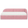 vidaXL Cadre de lit d'angle avec matelas 2 pcs Rose Velours