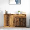 vidaXL Buffet avec tiroir 3 pcs Bois Ancien Bois d'ing&eacute;nierie