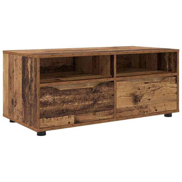 vidaXL Meuble TV Bois Ancien 100 x 48 x 43 cm Bois d'ing&eacute;nierie