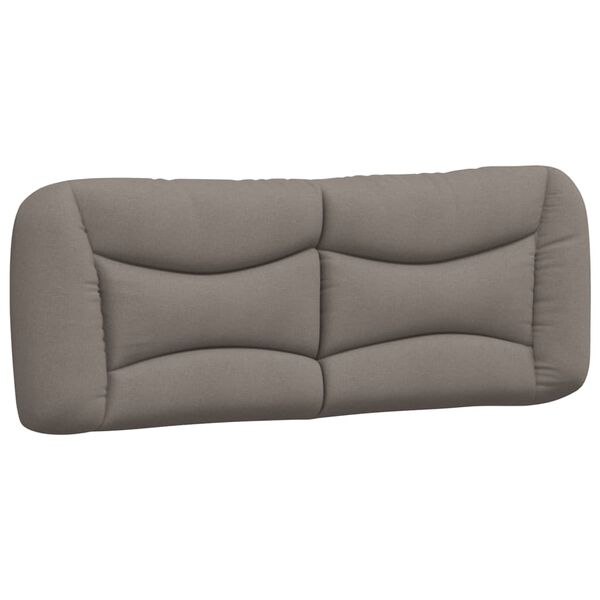 vidaXL Coussin de t&ecirc;te de lit Hvar taupe 120 cm tissu