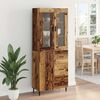 vidaXL Haut Armoire avec tiroir 2 pcs Bois Ancien Bois d'ing&eacute;nierie