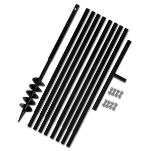 vidaXL Tari&egrave;re de sol avec manche 100 mm et tube d'extension 9 m Acier