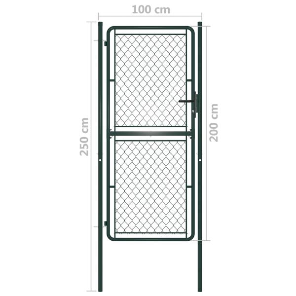 vidaXL Portail de jardin en acier vert 100 x 200 cm