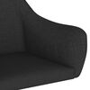 vidaXL Chaises pivotantes &agrave; manger lot de 2 Noir Tissu
