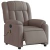 vidaXL Fauteuil de massage inclinable &eacute;lectrique Taupe Tissu