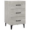 vidaXL Table de chevet gris b&eacute;ton 40x40x66 cm bois d'ing&eacute;nierie