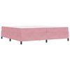 vidaXL Cadre de lit avec matelas Rose 200 x 200 cm tissu
