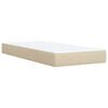 vidaXL Sommier &agrave; lattes de lit avec matelas Cr&egrave;me 80x200 cm Tissu