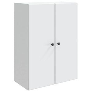vidaXL Armoire Murale Blanc 66 x 34,5 x 90 cm Bois d'ing&eacute;nierie