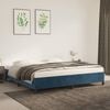 vidaXL Cadre de lit sans matelas bleu fonc&eacute; 200x200 cm velours