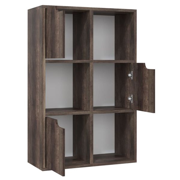 vidaXL Biblioth&egrave;que Ch&ecirc;ne fum&eacute; 60x27,5x88 cm Bois d&rsquo;ing&eacute;nierie