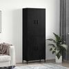 vidaXL Haut Armoire Ch&ecirc;ne noir 69,5 x 34 x 180 cm Bois d'ing&eacute;nierie