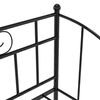 vidaXL Cadre de canap&eacute;-lit extensible sans matelas Noir M&eacute;tal 90x200cm