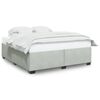 vidaXL Cadre de lit sans matelas gris clair velours