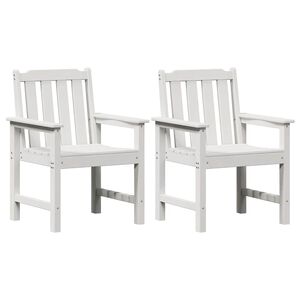vidaXL Chaise de jardin. 2 pc Blanc HDPE