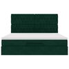 VidaXL Cadre de lit ottoman avec matelas vert fonc&eacute; 180x200cm velours