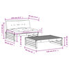 vidaXL Salon de jardin 2 pcs avec coussins bois de pin imprégné