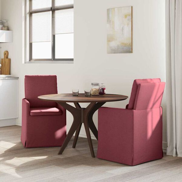 vidaXL Chaises de salle à manger 2 pcs Rouge bordeaux 57 x 67 x 98 cm