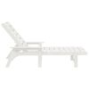 vidaXL Mobilier de jardin lounge 2 pcs Blanc 53 x 195.5 x 30cm