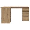 vidaXL Bureau d'angle ch&ecirc;ne artisanal 145x100x76 cm bois d'ing&eacute;nierie