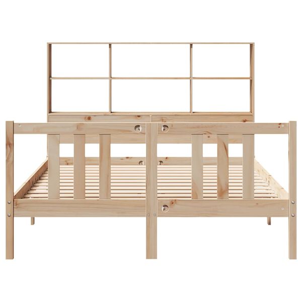 vidaXL Lit bibliothèque sans matelas 120x200 cm bois de pin massif