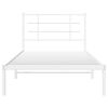 vidaXL Cadre de lit métal sans matelas et tête de lit blanc 100x190 cm
