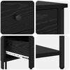 vidaXL Cabinet de chevet Ch&ecirc;ne noir 32 x 42 x 70 cm Bois d'ing&eacute;nierie