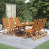 vidaXL Ensemble à manger de jardin 5 pcs Bois d'acacia massif