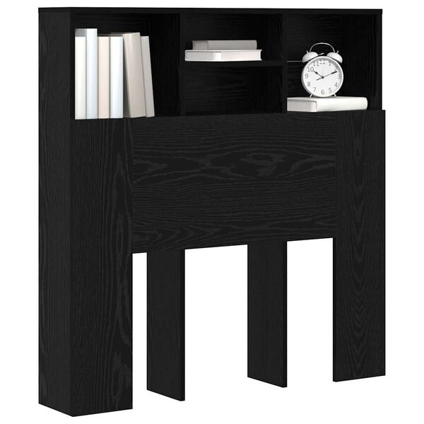 vidaXL Cabinet de T&ecirc;te de Lit Ch&ecirc;ne noir 100 x 19 x 103,5 cm