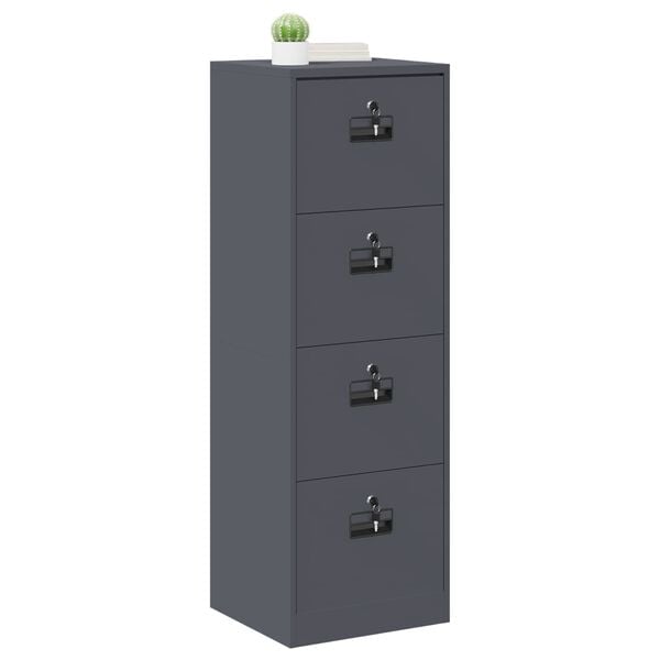 vidaXL Cabinet de Dossier avec tiroir Anthracite 45,5 x 42 x 139 cm