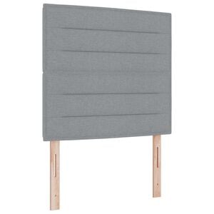 vidaXL T&ecirc;te de lit LED avec t&ecirc;te de lit Gris clair 100 cm Polyester