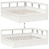 vidaXL Lit biblioth&egrave;que sans matelas blanc 150x200 cm bois pin massif