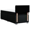 vidaXL Sommier &agrave; lattes de lit avec matelas Noir 90x200 cm Tissu