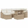 vidaXL Ensemble de canap&eacute; de jardin 7 pc Beige et cr&egrave;me