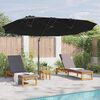 vidaXL Parasol cantilever de jardin Noir 372 x 198 x 243 cm