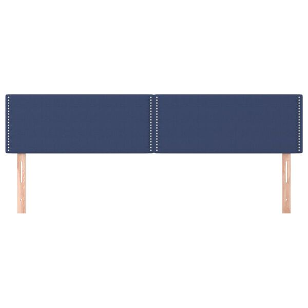 vidaXL T&ecirc;tes de lit Bleu 180x5x78/88 cm Tissu